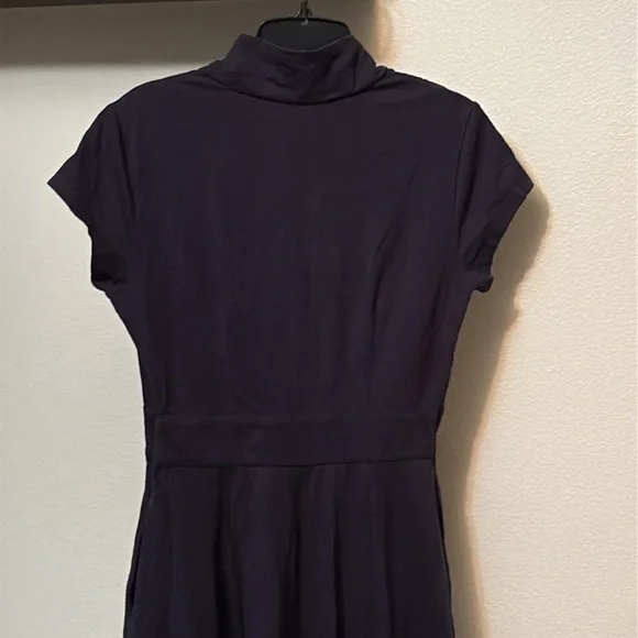 EShakti women’s dress Sz 10 Navy Jersey 40s style, pockets, NWOT 🌻 - Picture 6 of 9
